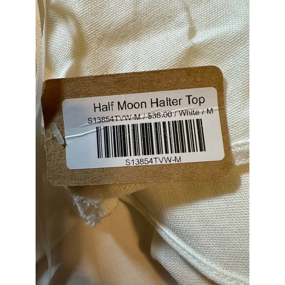 Vestique Women’s Size Medium Linen Half Moon Halter Top - Picture 3 of 5